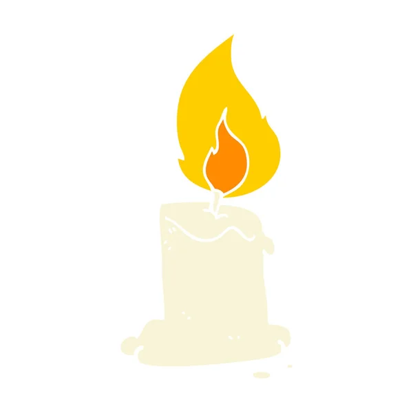 纯色风格动画片蜡烛 — 图库矢量图片