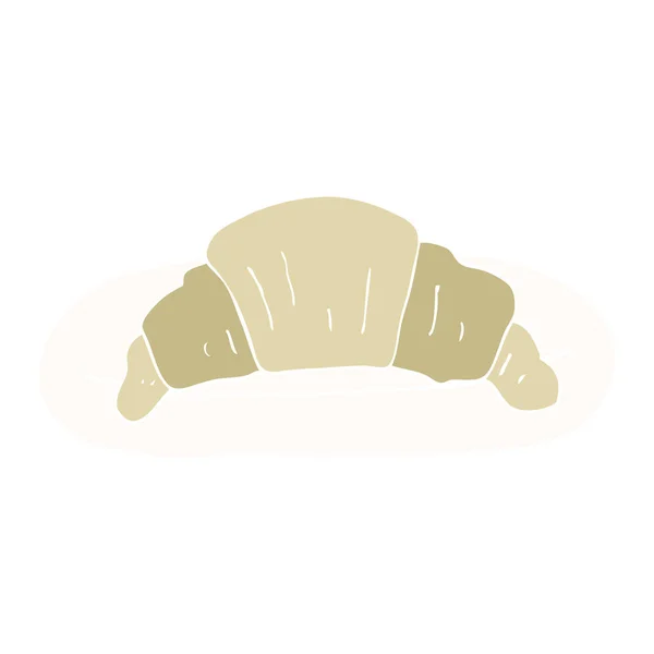 Ilustración Color Plano Croissant — Vector de stock