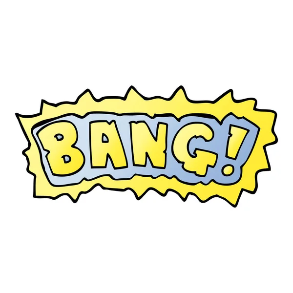 Desenho Animado Doodle Palavra Bang — Vetor de Stock
