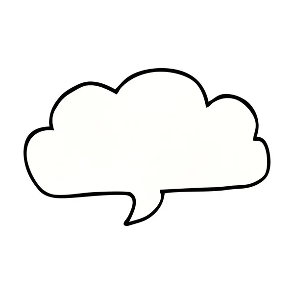 Γελοιογραφία Doodle Σύννεφο Συννεφάκι Ομιλίας — Διανυσματικό Αρχείο