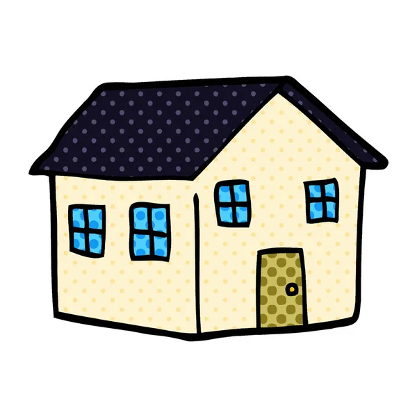 Cartoon Doodle House Vector Illustration — Stock Vector