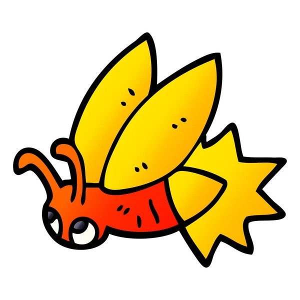 Dibujos Animados Garabato Rayo Insecto — Vector de stock