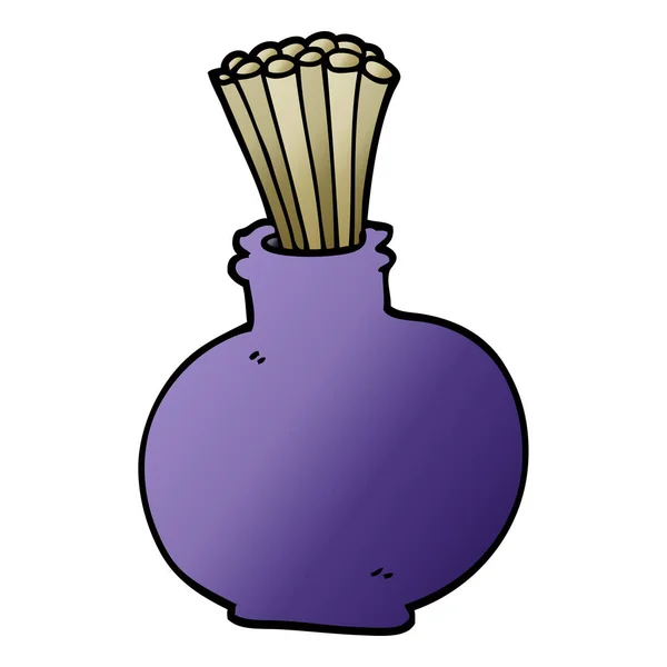 Cartoon Doodle Pot Van Stokken — Stockvector