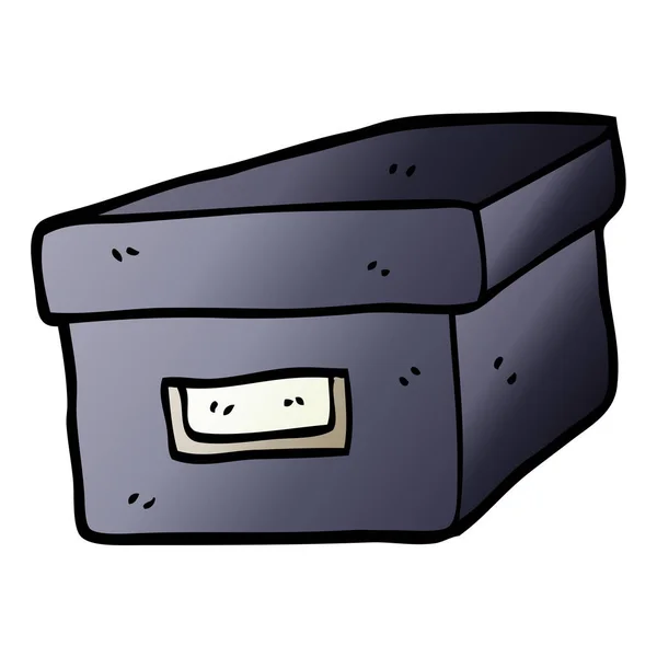 Vector Gradient Illustration Tecknad Gamla Arkivering Box — Stock vektor