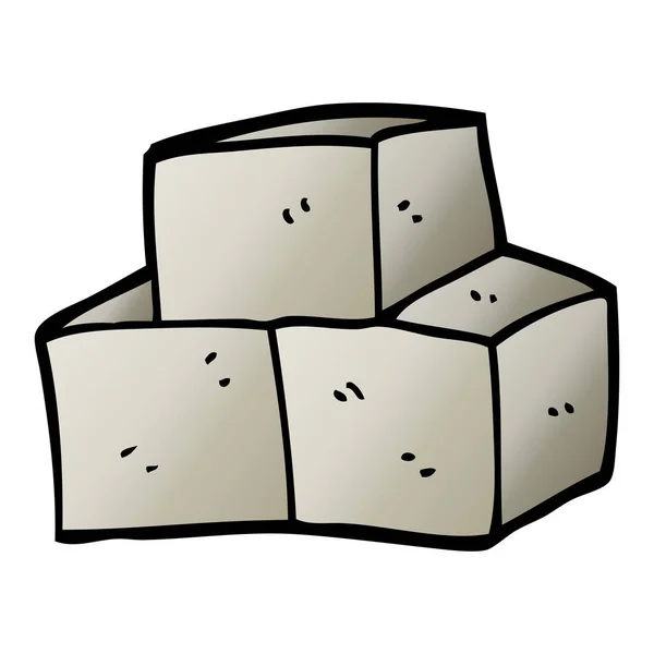 Karikatura Doodle Škvárobetonových Bloků — Stockový vektor