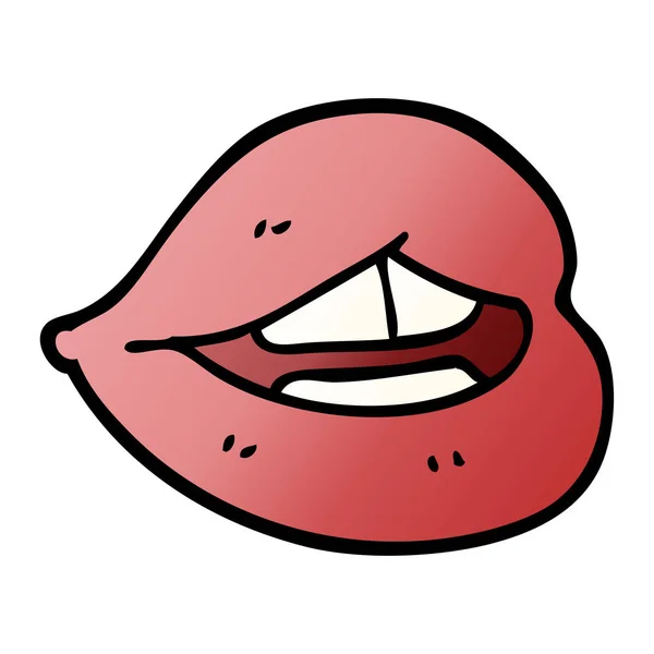 Cartoon Doodle Pink Lips — Stock Vector