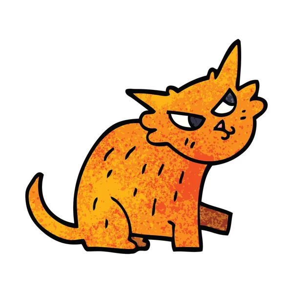 Dessin Animé Gribouille Gingembre Chat — Image vectorielle