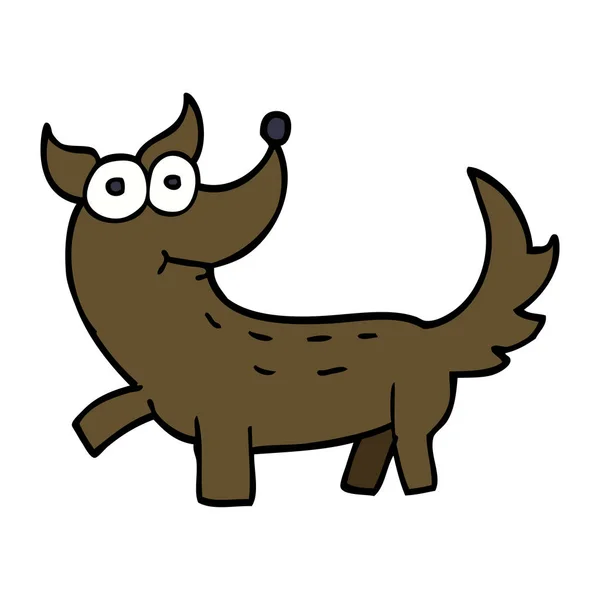 Desenho Animado Doodle Cão Fundo Branco — Vetor de Stock