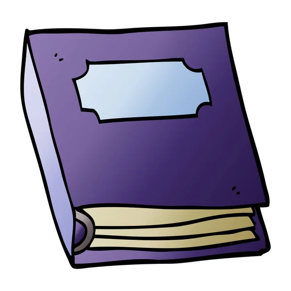 Kreslený Doodle Purple Book — Stockový vektor