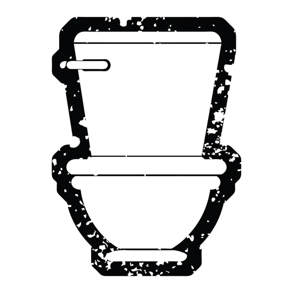 Illustration Einer Toilette Mit Verstörtem Effekt Vektor Symbol — Stockvektor