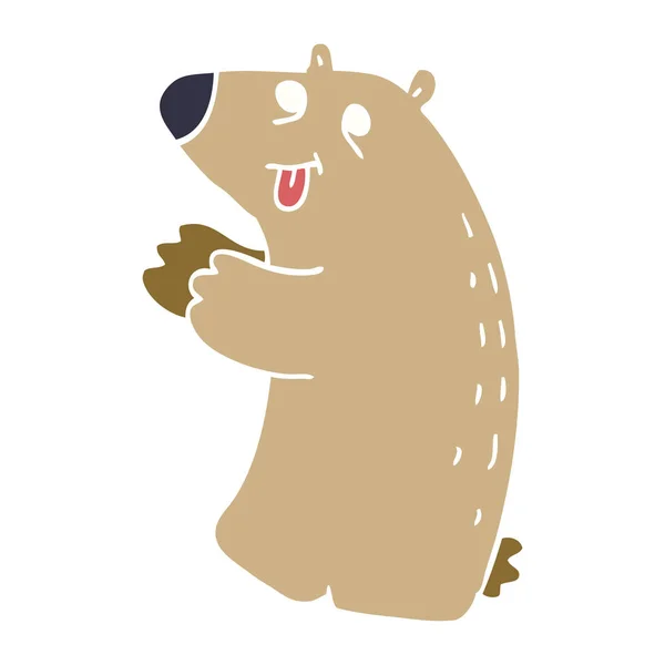 Cartoon Doodle Happy Bear — Stock Vector