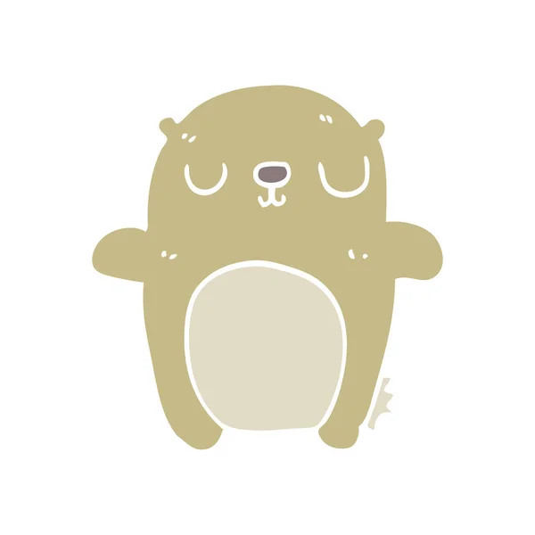 Urso Desenho Animado Estilo Cor Plana —  Vetores de Stock
