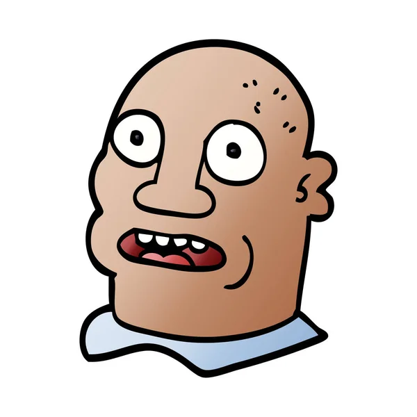 Cartoon Doodle Head Man — Stock Vector