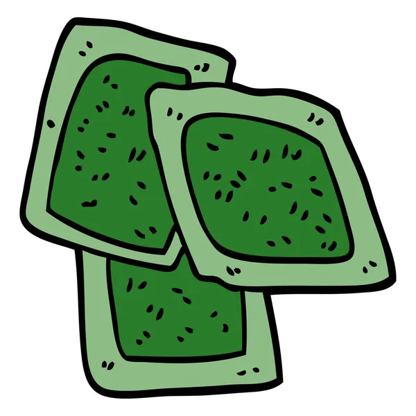 Cartoon Doodle Groene Thee — Stockvector