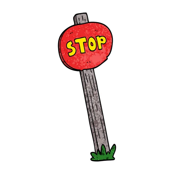 Cartoon Doodle Road Sign — Stock Vector
