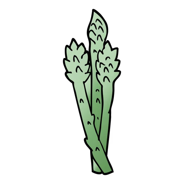 Cartoon Doodle Spargelpflanze — Stockvektor