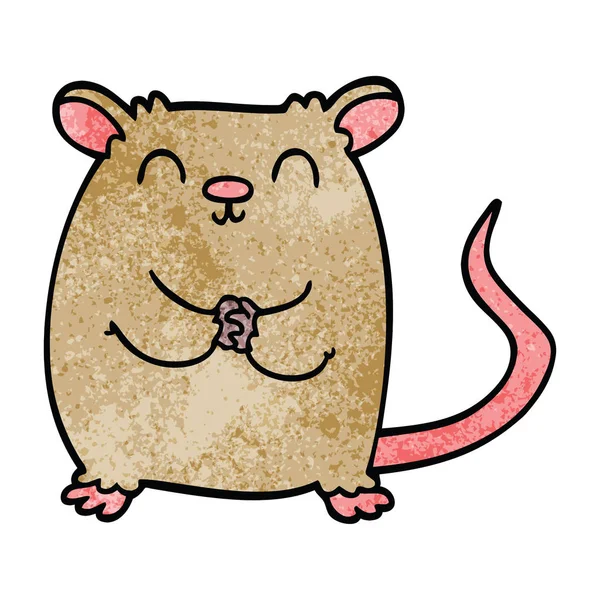 Dibujos Animados Doodle Mouse Vector Ilustración — Archivo Imágenes Vectoriales