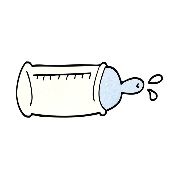 Karikatur Doodle Babyflasche — Stockvektor