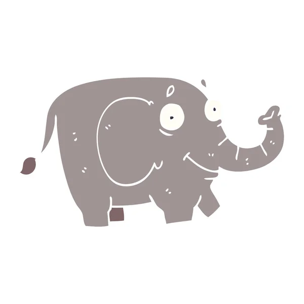 Zeichentrick Doodle Lustiger Elefant — Stockvektor