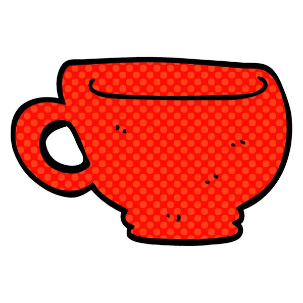 Desenho Animado Doodle Cup Ilustração Vetorial — Vetor de Stock