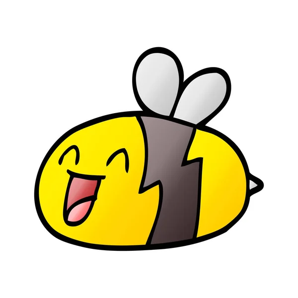 Gradient Vectoriel Illustration Dessin Animé Abeille — Image vectorielle