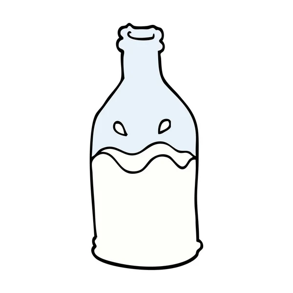 Karikatur Doodle Milchflasche — Stockvektor