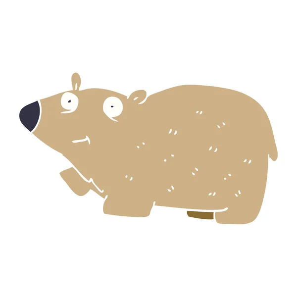Cartone Animato Scarabocchio Orso Felice — Vettoriale Stock