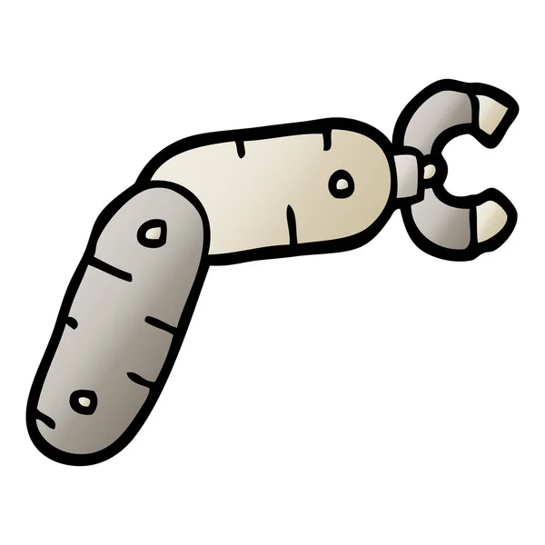 Vektorgradienten Illustration Cartoon Roboterarm — Stockvektor