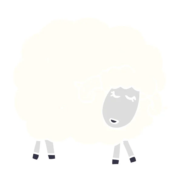 Dessin Animé Gribouille Moutons Avec Des Cornes — Image vectorielle