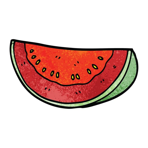 Cartoon Doodle Wassermelone Isoliert Auf Weißem Hintergrund — Stockvektor