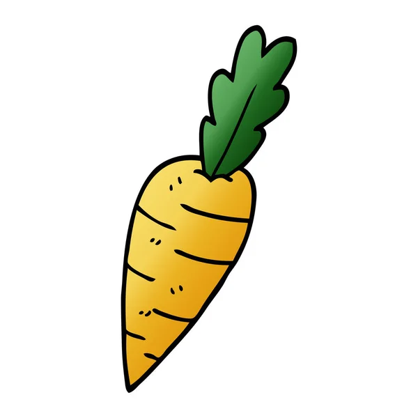 Cartoon Doodle Organic Carrot — Stock Vector
