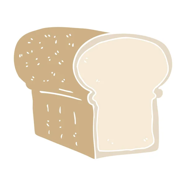 Egale Kleur Stijl Cartoon Brood — Stockvector