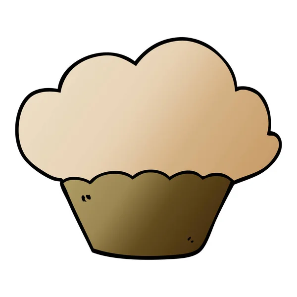 Cartoon Doodle Muffin Isoliert Auf Weißem Hintergrund — Stockvektor