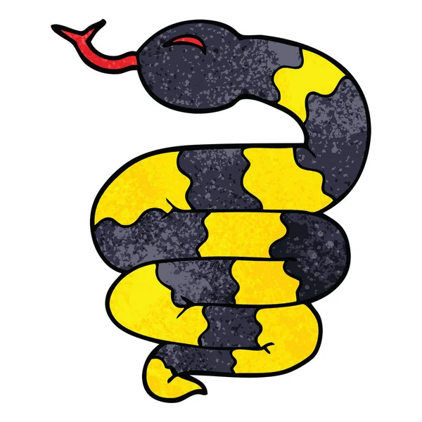 Cartoon Doodle Snake Vektorillustration — Stock vektor