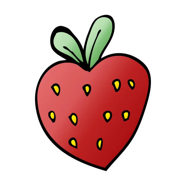 Cartone Animato Doodle Fragola — Vettoriale Stock