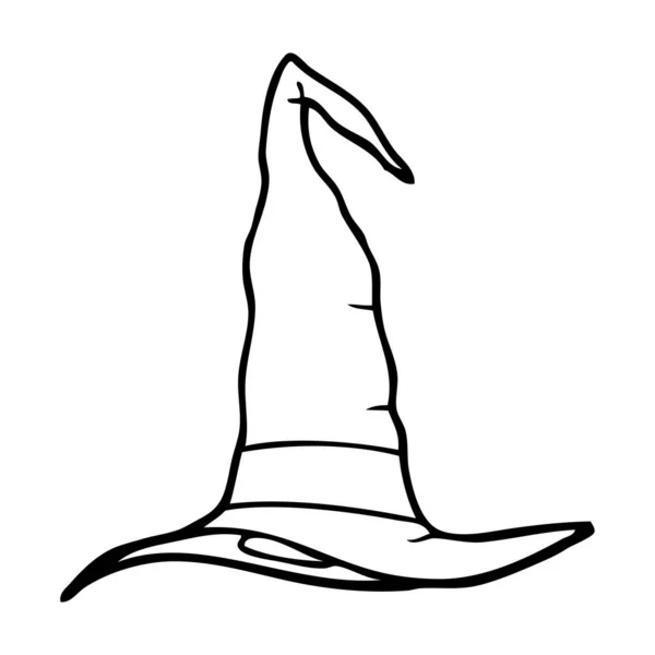 Çizim Karikatür Cadı Şapka — Stok Vektör