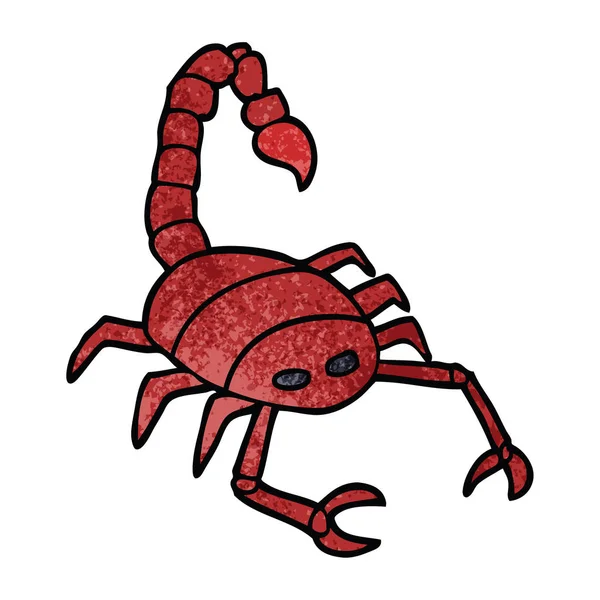 Scarabocchio Cartone Animato Uno Scorpione — Vettoriale Stock