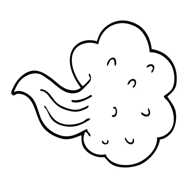 Kreslení Čar Kreslených Závan Vzduchu — Stockový vektor