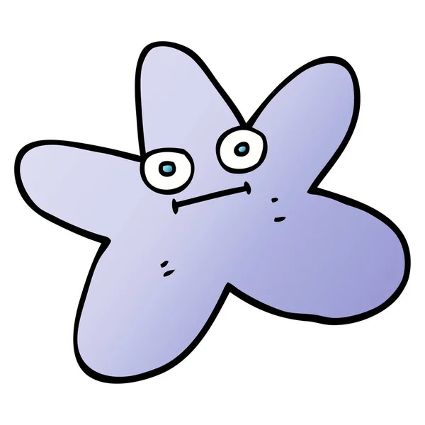 Vektorgradienten Illustration Cartoon Star Fisch — Stockvektor