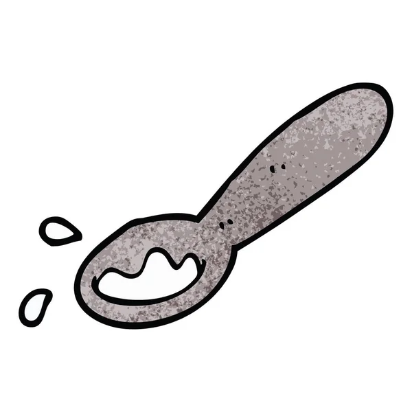 Cartoon Doodle Schöpfkelle Mit Lebensmitteln — Stockvektor