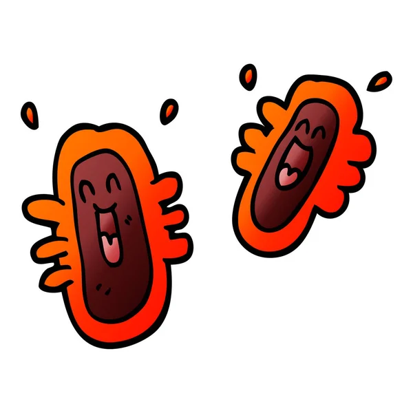 Zeichentrick Doodle Blutzellen — Stockvektor