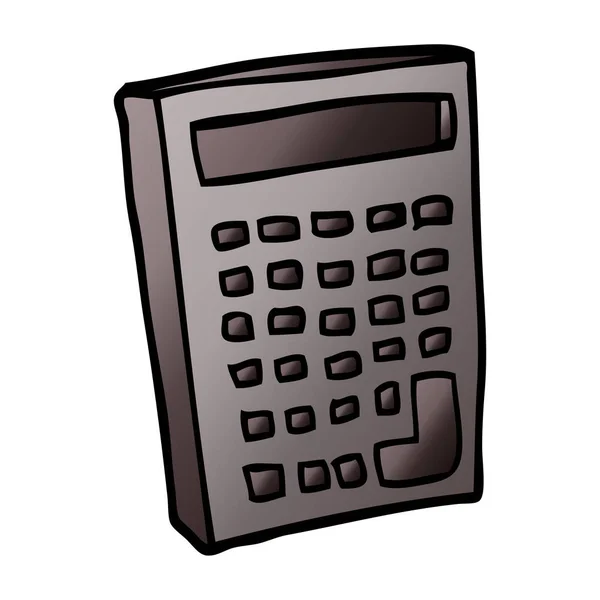 Dessin Animé Doodle Une Calculatrice — Image vectorielle