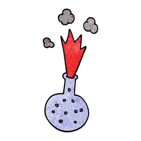 Cartoon Doodle Chemical Reaction — Stock Vector