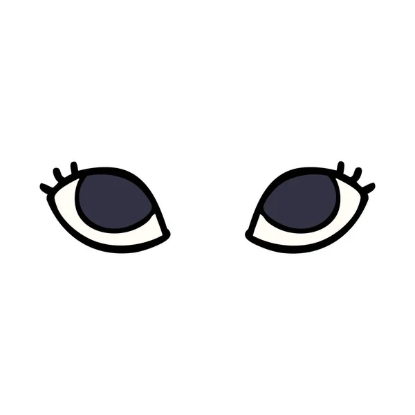 Desenho Animado Doodle Olhos Cinzentos —  Vetores de Stock