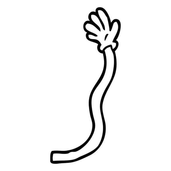 Linha Desenho Desenhos Animados Gestos Mão Retro —  Vetores de Stock