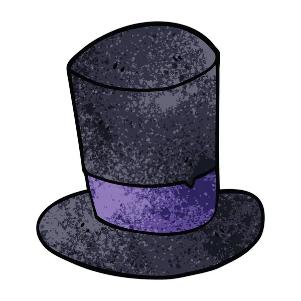 Cartoon Doodle Top Hat — Stock Vector