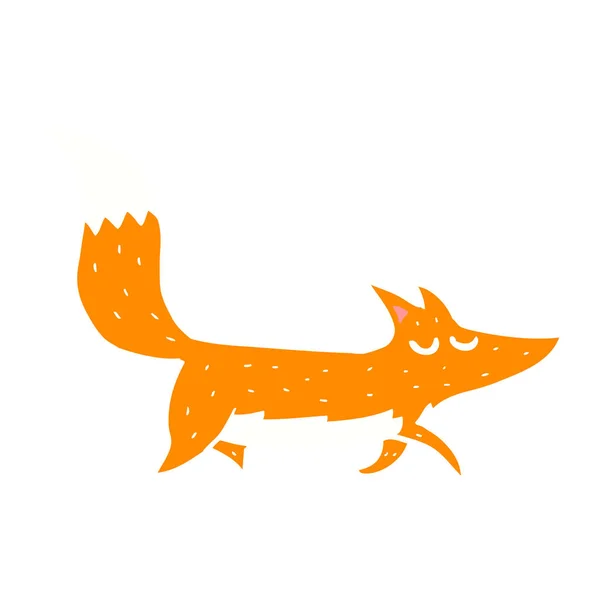 Flache Farbe Stil Cartoon Wolf — Stockvektor