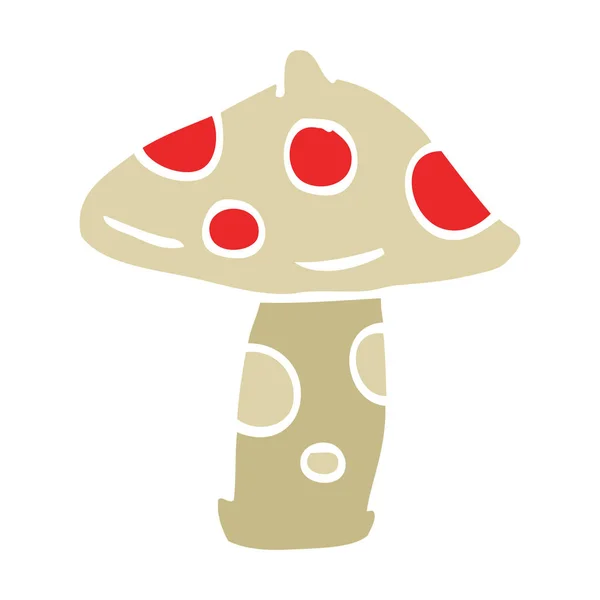 Caricatura Doodle Toadstool Vetor — Vetor de Stock