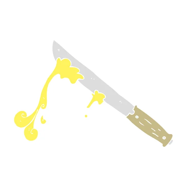 バターナイフのフラット カラー イラスト — ストックベクタ