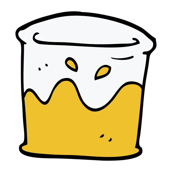 Bebida Doodle Desenhos Animados Copo Vidro — Vetor de Stock